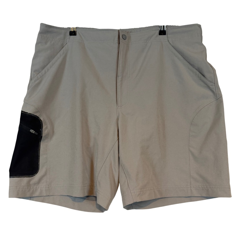LL Bean Mens XL Gray Performance Hiking Shorts Mesh Pocket Gorpcore Trail Trek